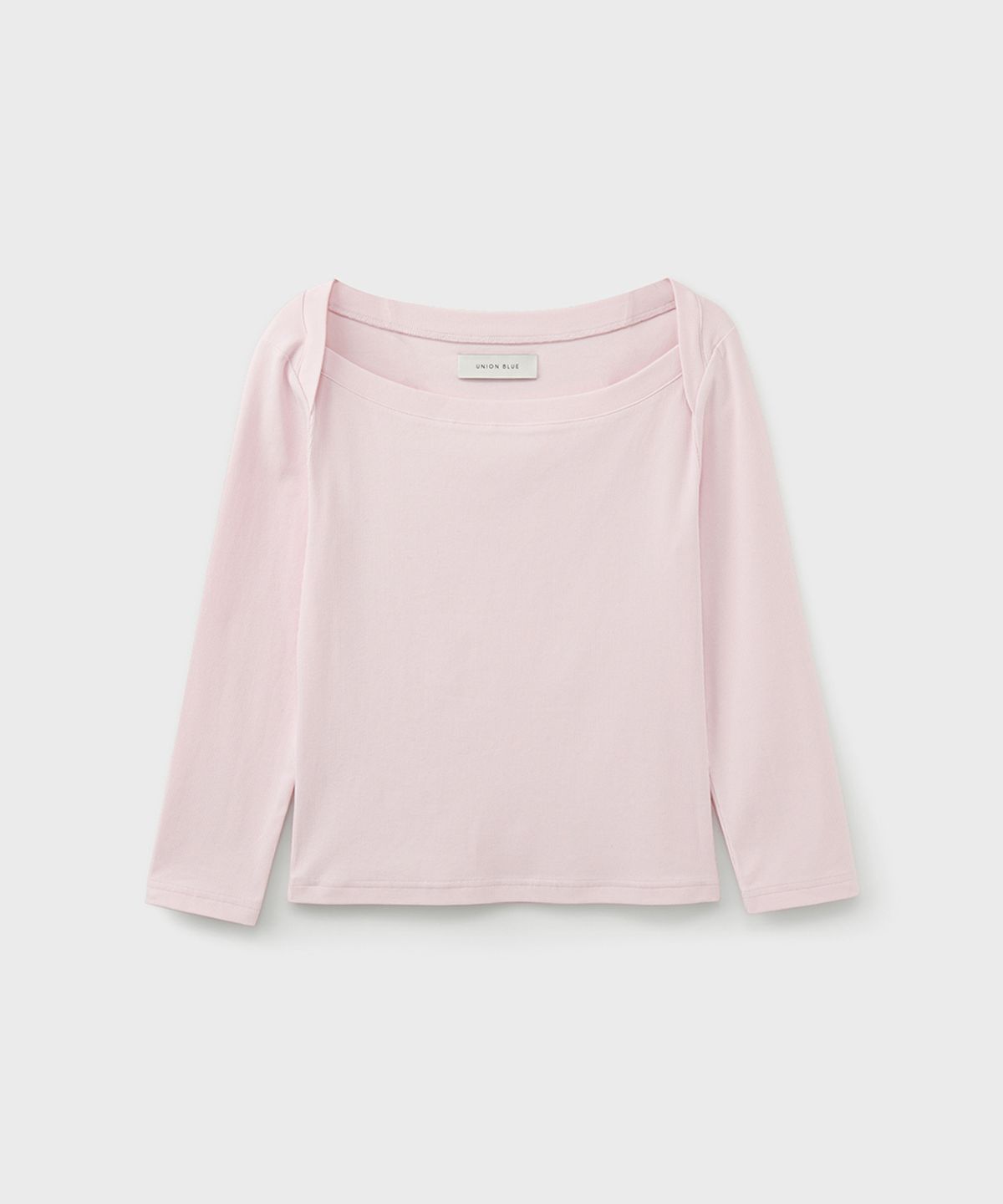 유니온블루 우먼(UNIONBLUE WOMAN) BOATNECK TOP [BABY PINK]