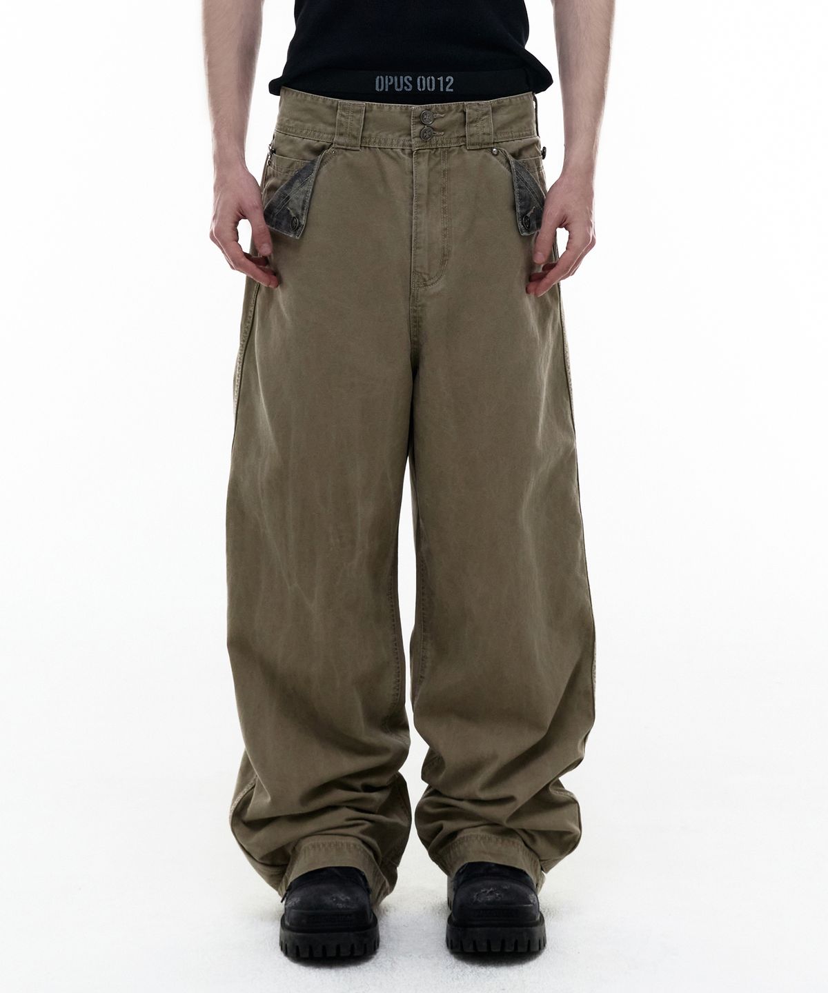오퍼스 0012(OPUS 0012) Op. 08 FLD LIQUID COTTON PANTS BEIGE