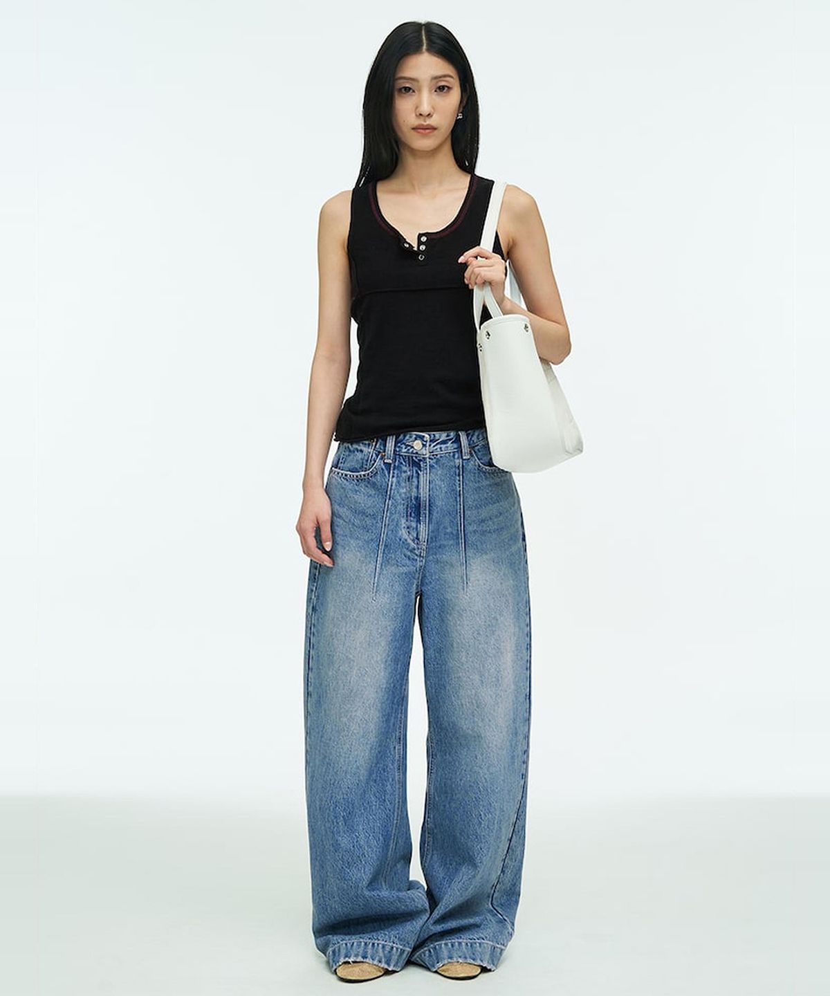 앙개(ANGGAE) Anggae Wide Pants  Blue