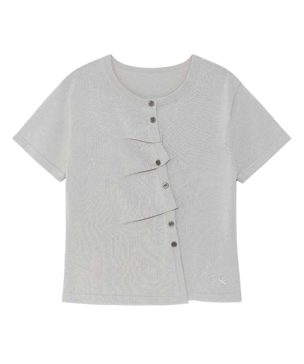 더콜디스트모먼트(THE COLDEST MOMENT) TCM draped half knit cardigan (grey)