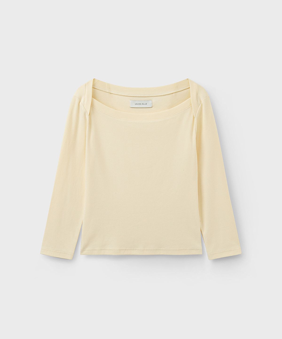 유니온블루 우먼(UNIONBLUE WOMAN) BOATNECK TOP [BUTTER]