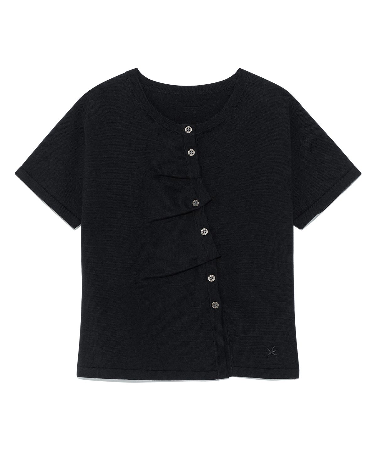 더콜디스트모먼트(THE COLDEST MOMENT) TCM draped half knit cardigan (black)