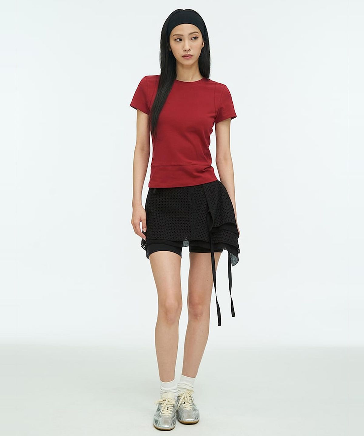 앙개(ANGGAE) Eyelet Chou Chou  Black