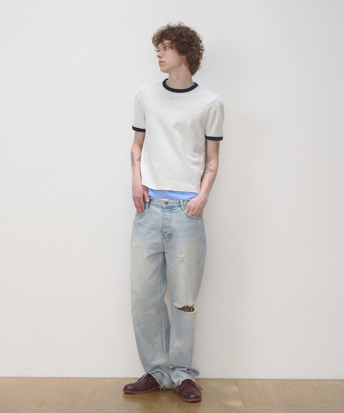 세븐틴엔드(17END) M 002 WIDE OCEAN BLUE DENIM