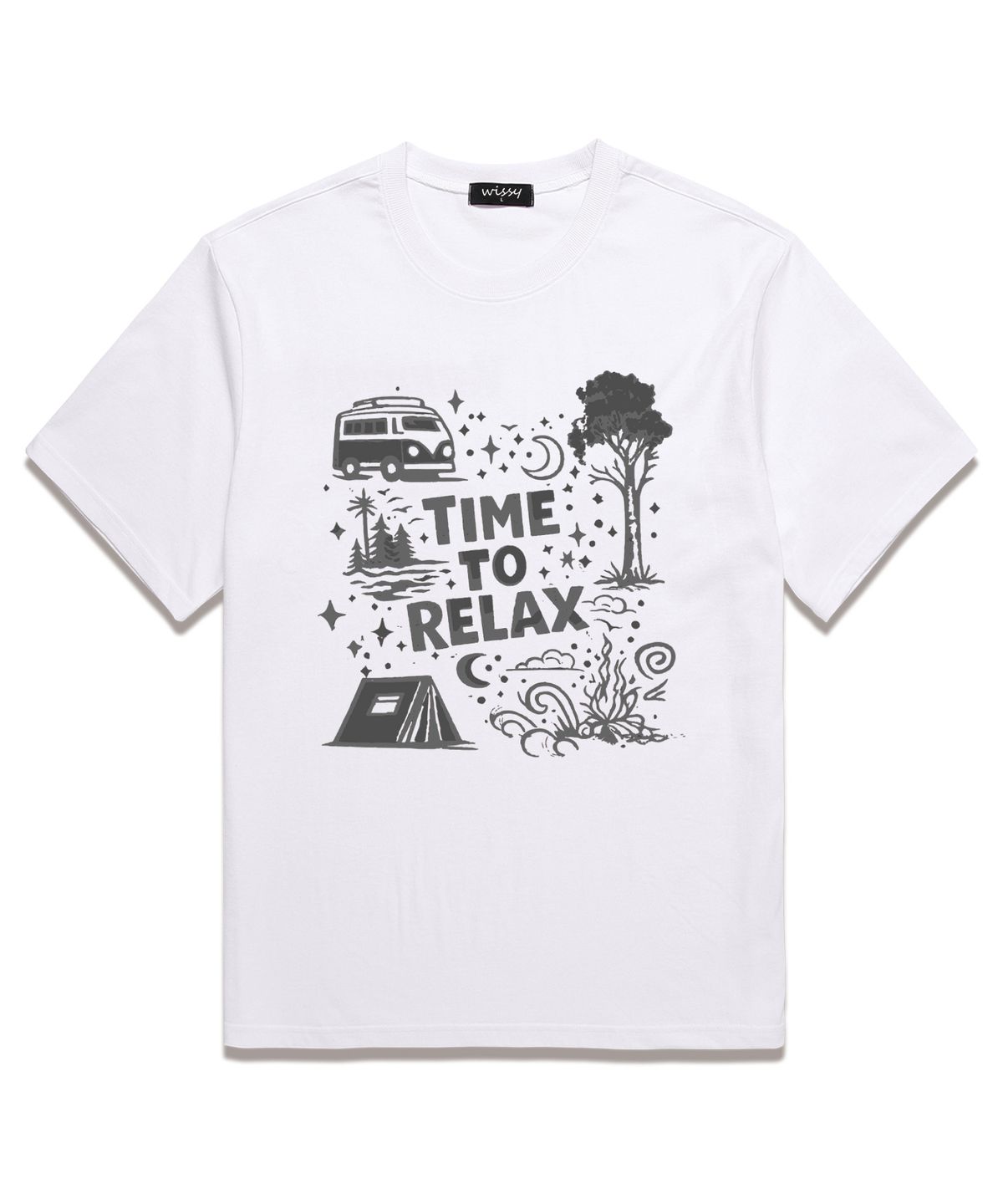 위씨(WISSY) TIME RELAX 반팔 티셔츠 (WS042) 화이트