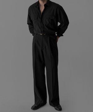 컴팩트 TR 투포켓 셔츠 SET UP [블랙]