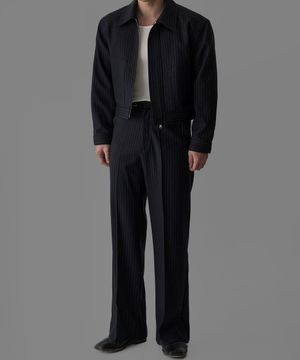 TR 블렌드 크롭 자켓 SET UP [네이비ST]