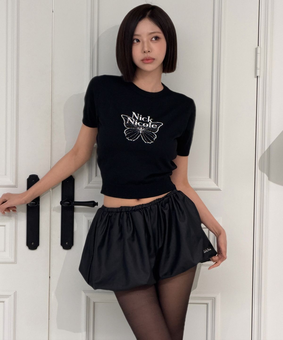 닉앤니콜(NICK&NICOLE) VOLUME BALLOON SHORTS_BLACK