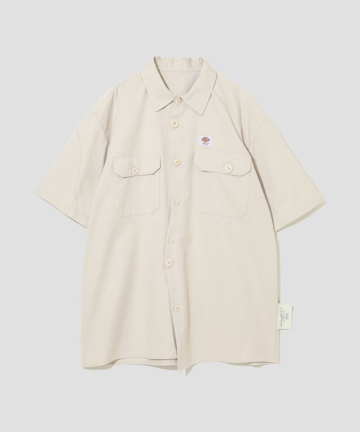 디키즈(DICKIES) 디키즈 X UNDERCOVER 숏 슬리브 워크셔츠 Stone