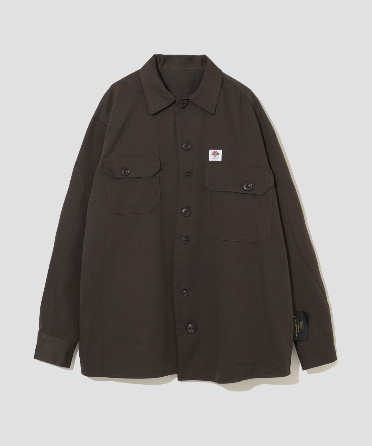디키즈(DICKIES) 디키즈 X UNDERCOVER 롱 슬리브 워크셔츠 Dark Brown