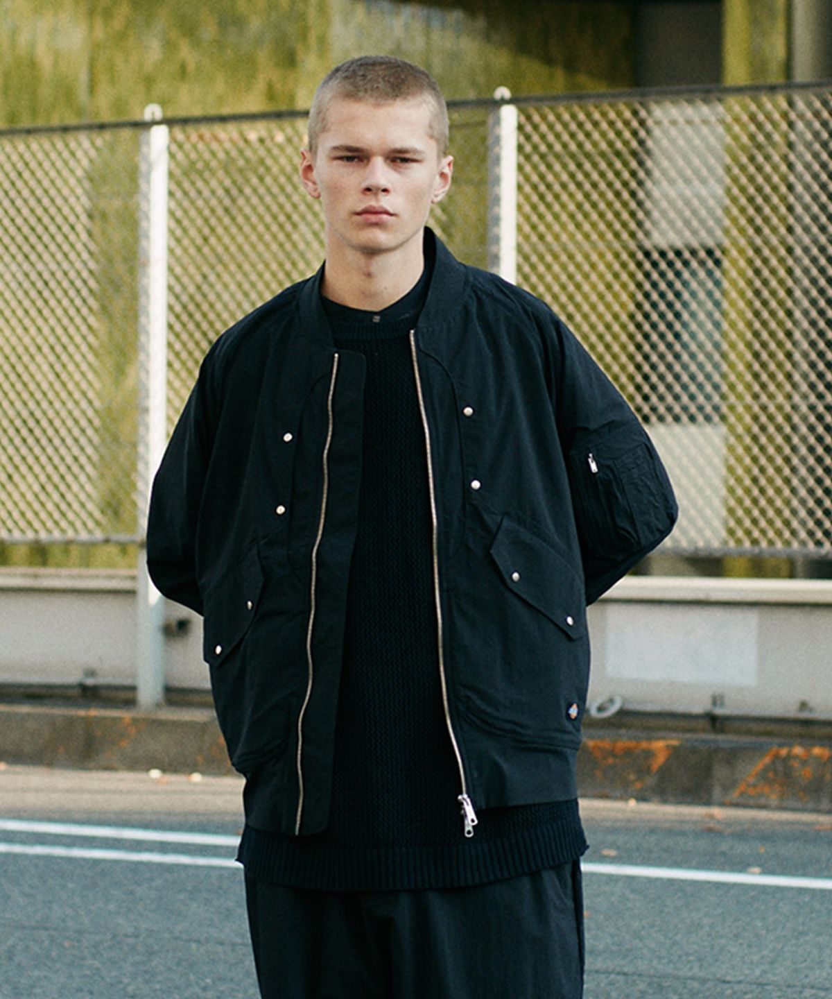디키즈(DICKIES) 디키즈 x WM 나일론 블루종 Black