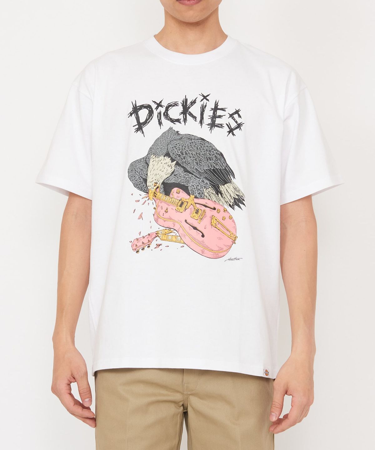 디키즈(DICKIES) 디키즈 X Hirotton 이글 티셔츠 White