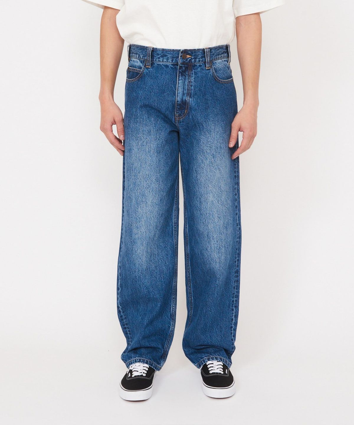 디키즈(DICKIES) KAIHARA DENIM 5포켓 배기 팬츠 Medium Blue