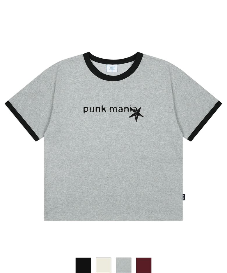 PUNK MANIA 쿨코튼 크롭 링거 반소매 (SRCSTD-0240)