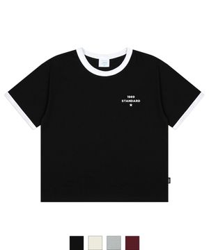 VIBE STAR 쿨코튼 크롭 링거 반소매 (SRCSTD-0233)