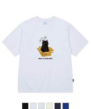 [연스텔X1989] CAT IN BOX 쿨 코튼 오버핏 반소매 (SISSTD-0212)