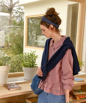 피크닉프릴체크블라우스 (KYBL2512042)