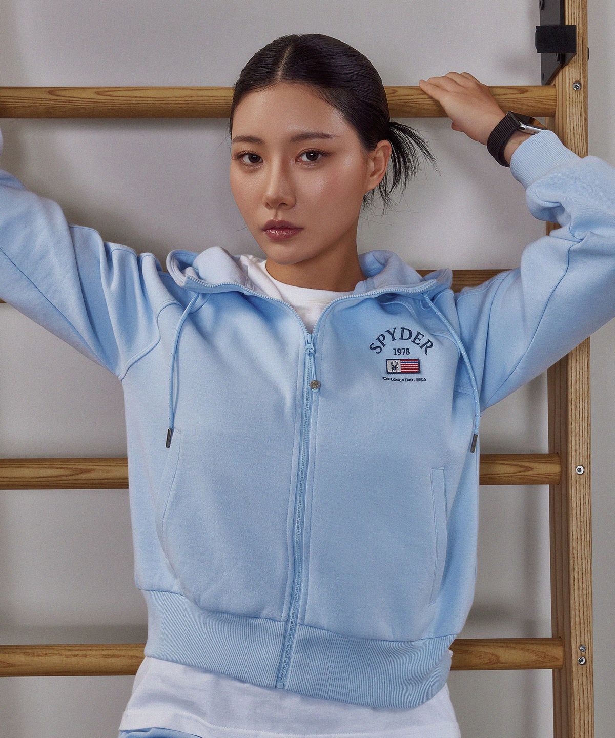 스파이더(SPYDER) 여성 헤리티지 후드 집업 SPLPCNFT351WLLC