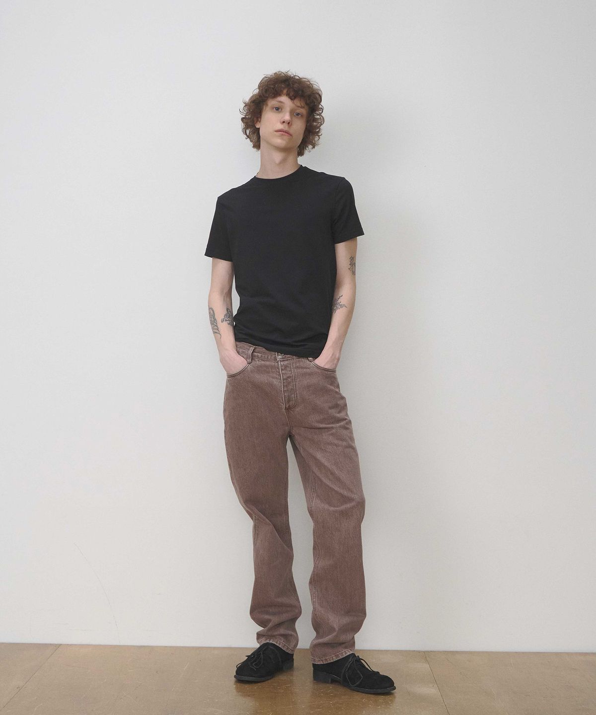 세븐틴엔드(17END) M 001 BROWN WASHED DENIM