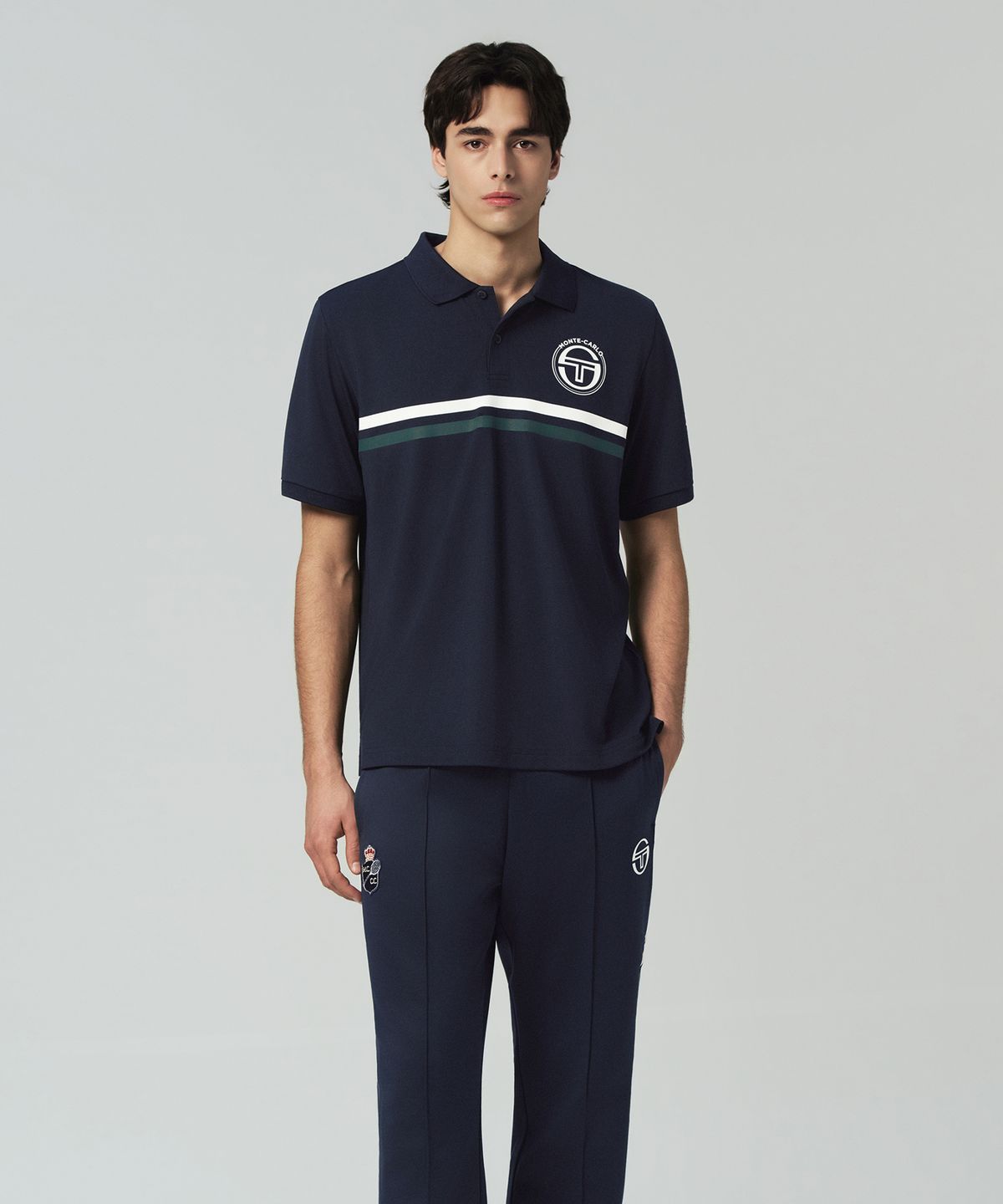세르지오 타키니(SERGIO TACCHINI) M MC 컨티넨탈 스태프 반팔 폴로셔츠 (Navy)