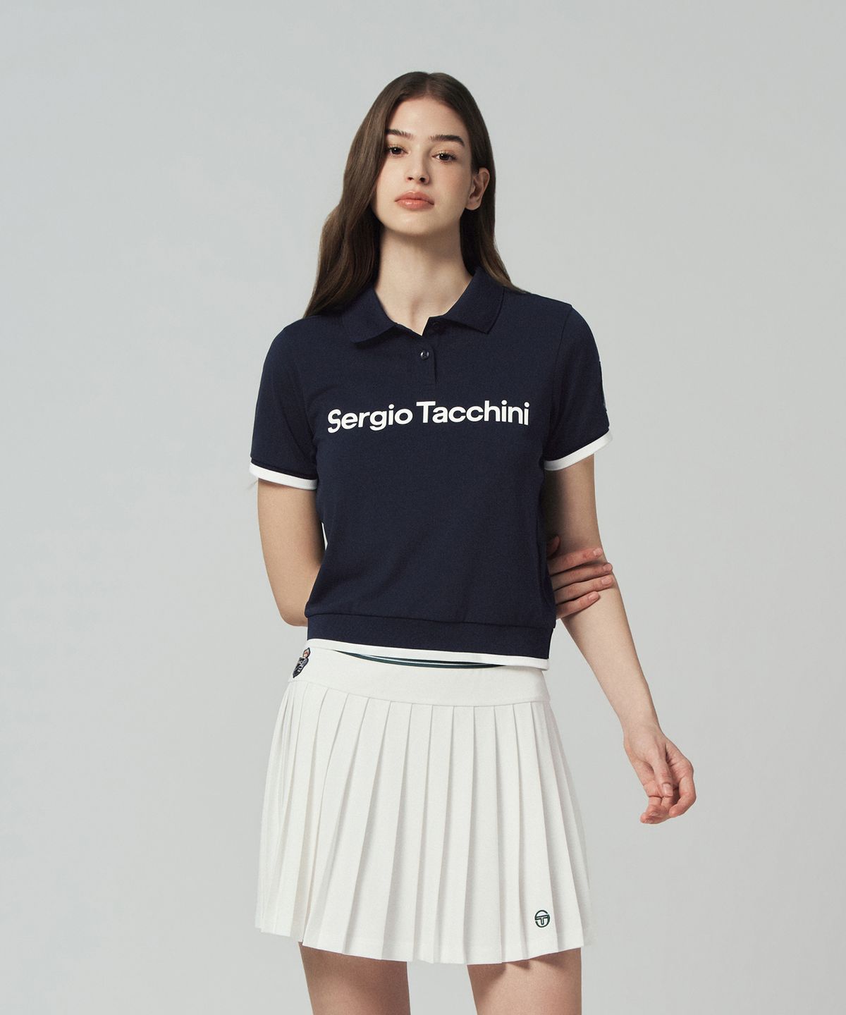 세르지오 타키니(SERGIO TACCHINI) W MC 타이브레이크 스태프 반팔 폴로셔츠 (Navy)