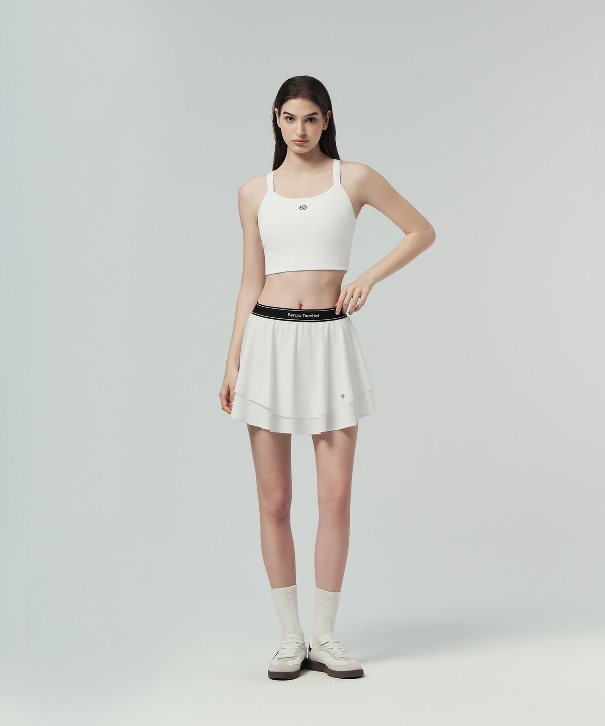 세르지오 타키니(SERGIO TACCHINI) W 플라잉 레이어드 스커트 (White)