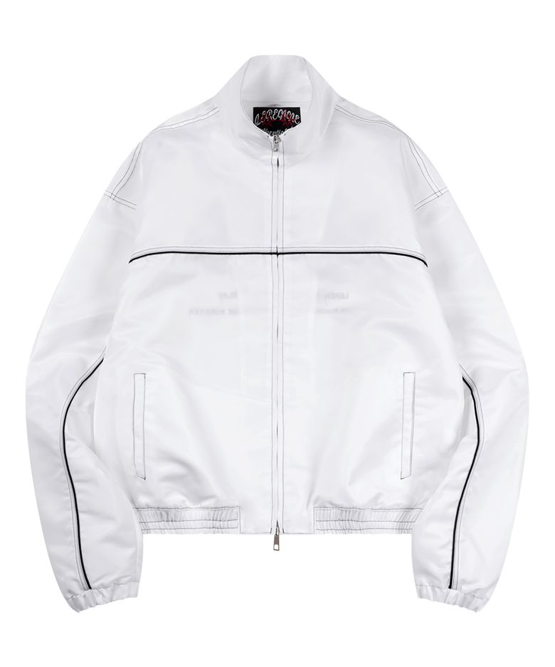 Three Layer Star High Neck Jacket - White
