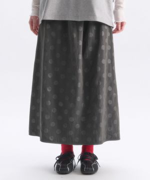 Dot skirt 플레어 맥시 롱스커트 ASK401 (다크그레이)