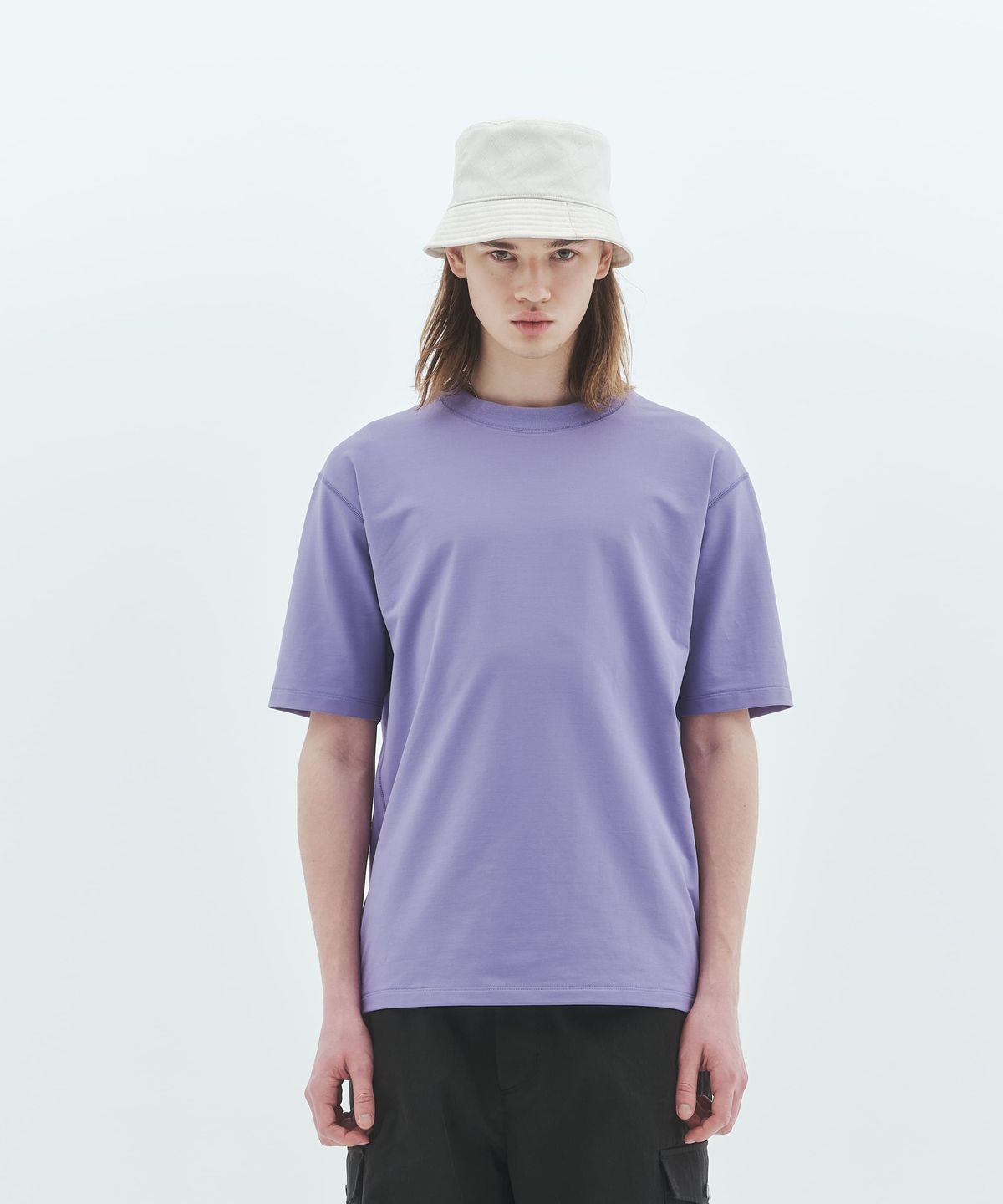밀라코드(MILACODE) High-Neck Signature T-Shirt (VIOLET)