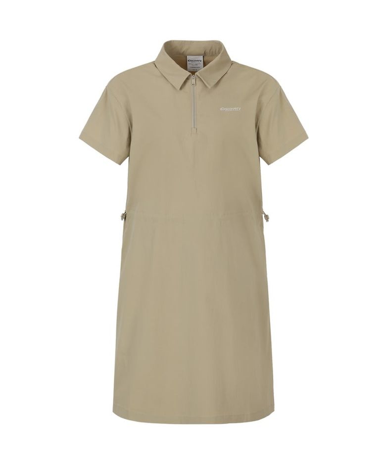여성 프레시벤트 카라형 미니원피스 (BEIGE)