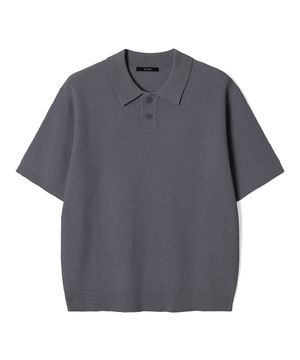 남성 여름 반팔 칼라넥 니트 (DK-KHAKI) (HC4SKA1)