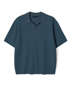 남성 썸머 오픈 칼라넥 니트 (HUNTER) (HC4SKA2)