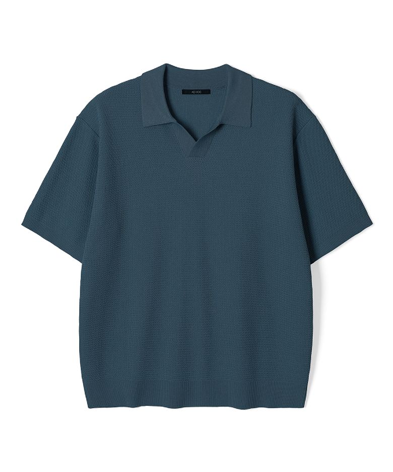 남성 썸머 오픈 칼라넥 니트 (HUNTER) (HC4SKA2)