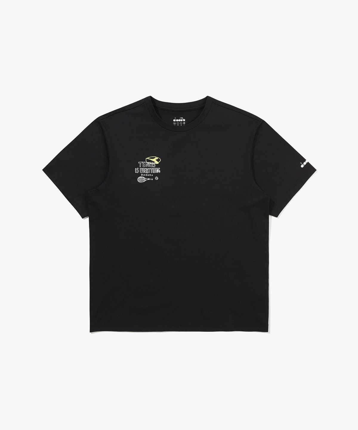 디아도라(diadora) 에어텍스 볼 버디 반팔 티셔츠 BLACK
