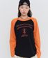 Hula Girl Raglan Tee(W)_Black & Orange