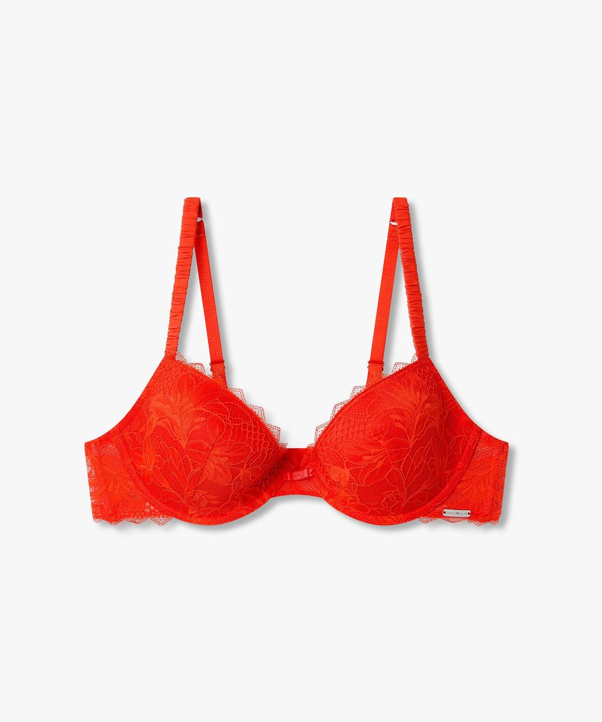 엠포리오 아르마니 언더웨어(EMPORIO ARMANI UNDERWEAR) 여성 플라워 리무버블 패드 푸쉬업 브라_코랄 0826185522