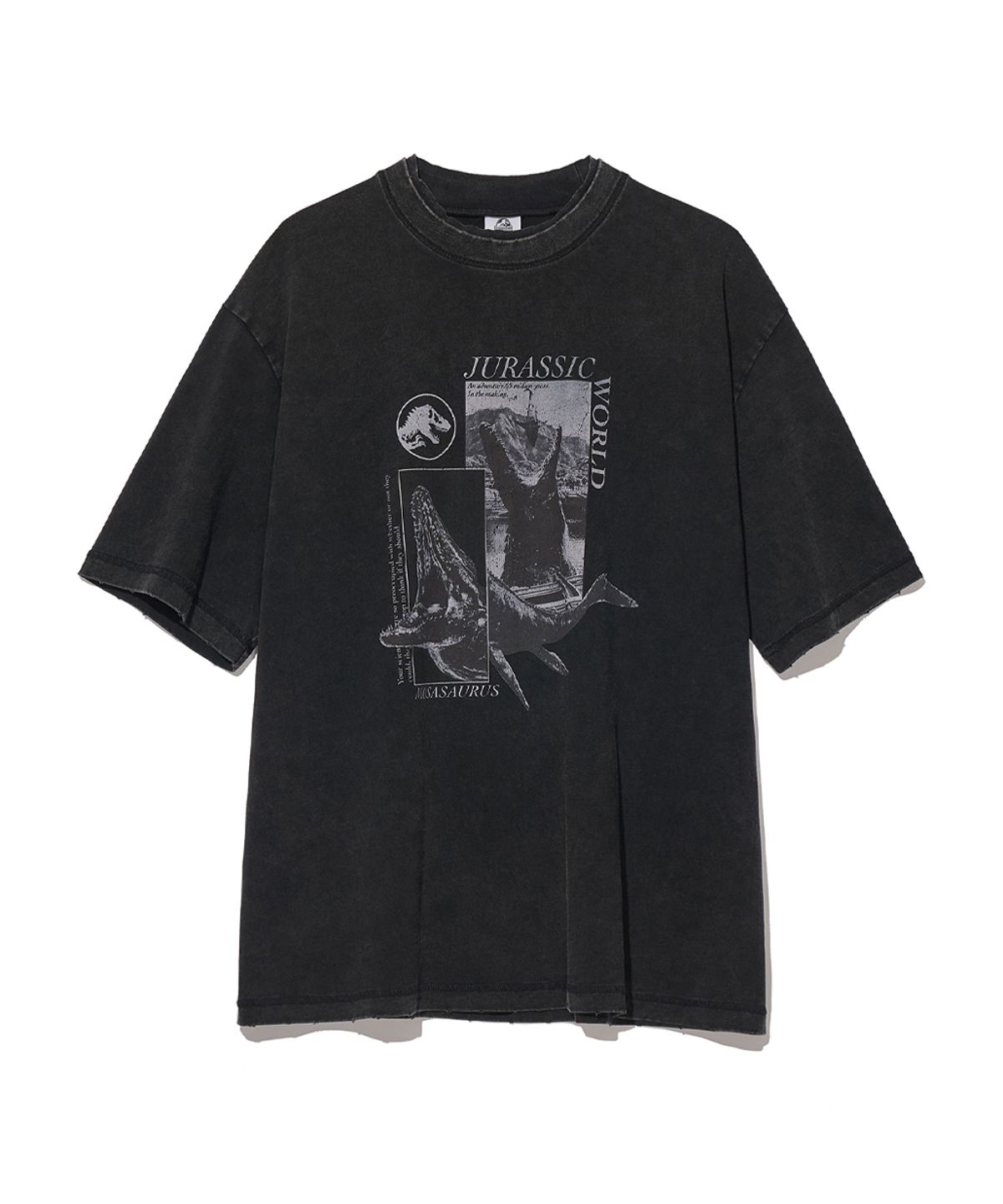 파르티멘토 리웍스(PARTIMENTO REWORKS) [JURASSIC WORLD] Mosasaurus Tee_VTG Black