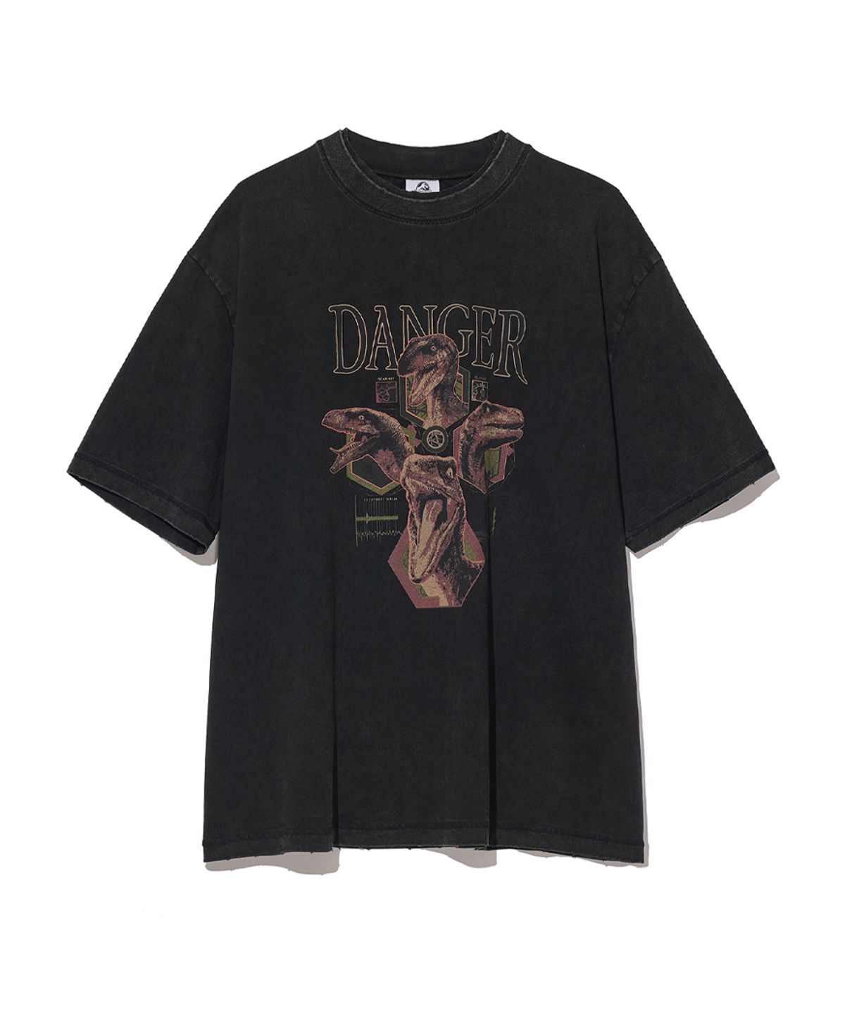 파르티멘토 리웍스(PARTIMENTO REWORKS) [JURASSIC WORLD] Raptor Danger Tee_VTG Black