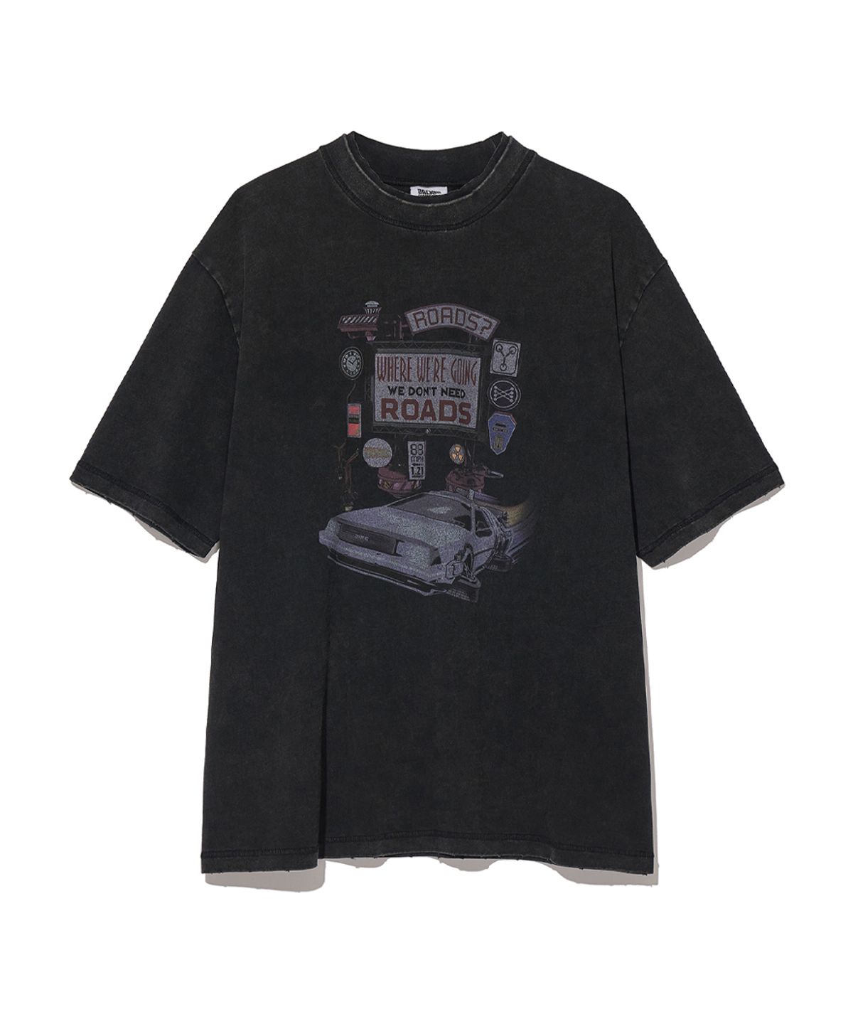 파르티멘토 리웍스(PARTIMENTO REWORKS) [BACK TO THE FUTURE] Roads Quote Tee_VTG Black
