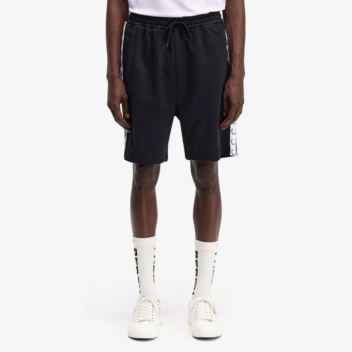 프레드페리(FRED PERRY) [Sport] 테잎 트리코트 쇼츠 - 블랙 AFPM2615508-102