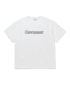 네온 로고 그래픽 티셔츠 화이트