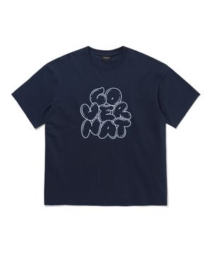 벌룬 로고 그래픽 티셔츠 네이비