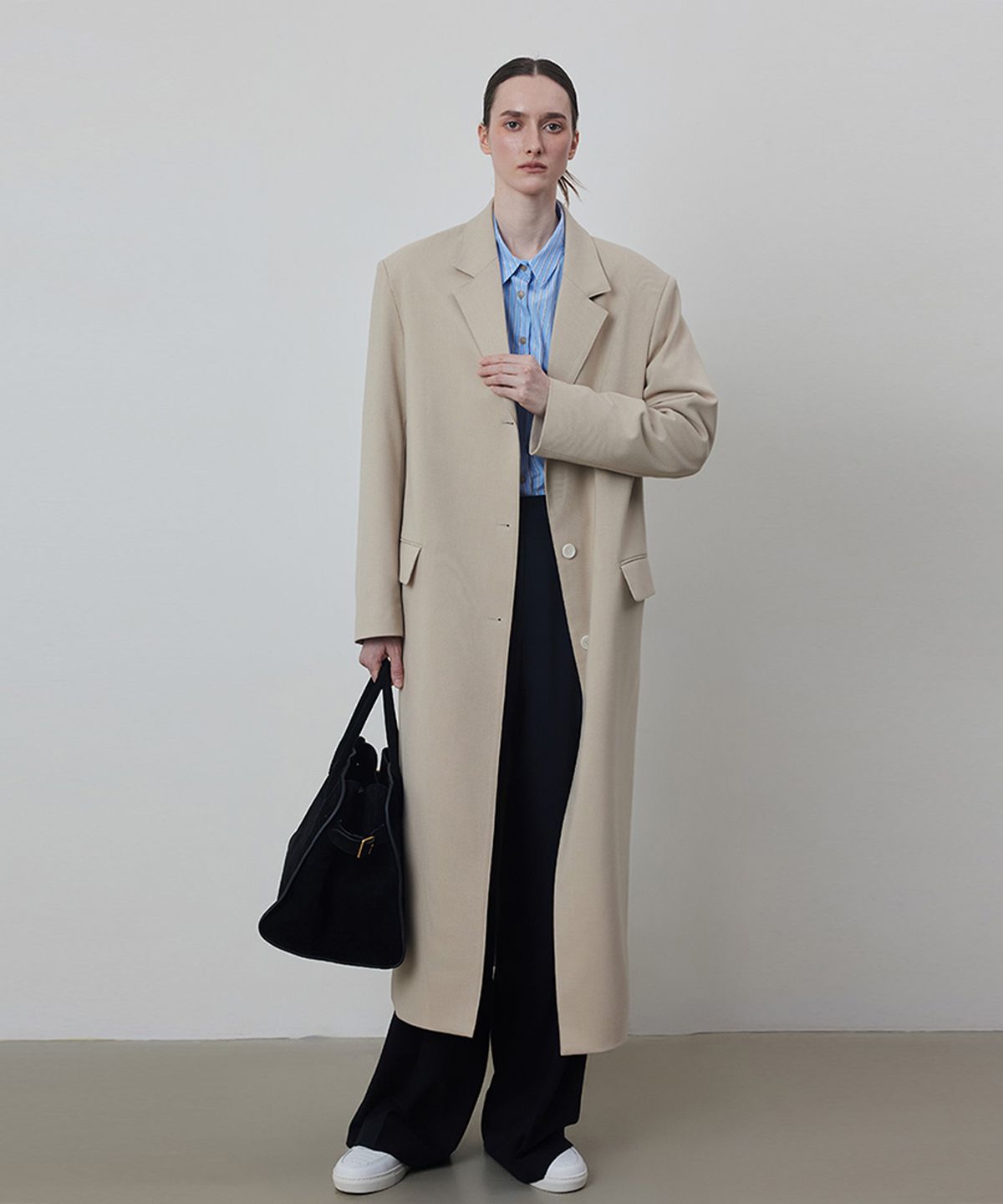 퀸스래빗(Q'SRB) Classic Over Fit Long Single Breast Jacket