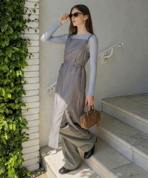 숄더 스트링 슬리브리스 드레스 (2C)