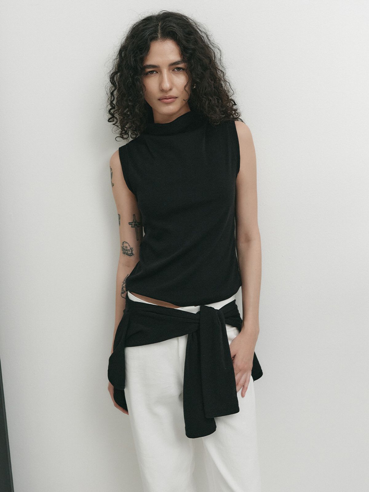 소플러(SOFLER) [SET] COI SLIM CARDIGAN SET-UP_BLACK