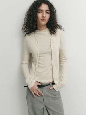 [SET] COI SLIM CARDIGAN SET-UP_LIGHT YELLOW