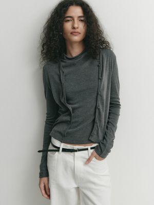 [SET] COI SLIM CARDIGAN SET-UP_CHARCOAL