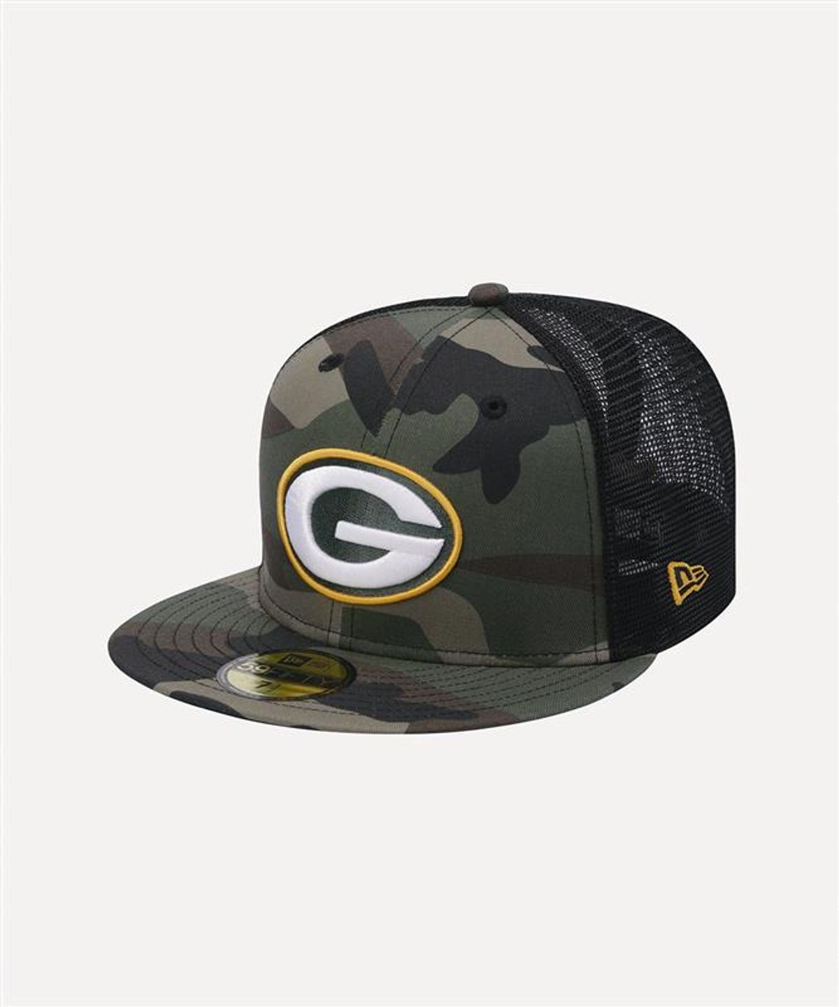 뉴에라(NEW ERA) NFL 그린베이 패커스 베이직 메쉬 피티드캡 우드랜드 카모/블랙 15131685