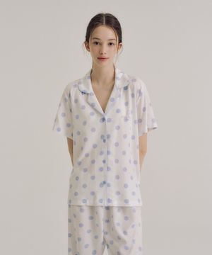 여성 H025 애머리스 반소매+9부팬츠 파자마 세트