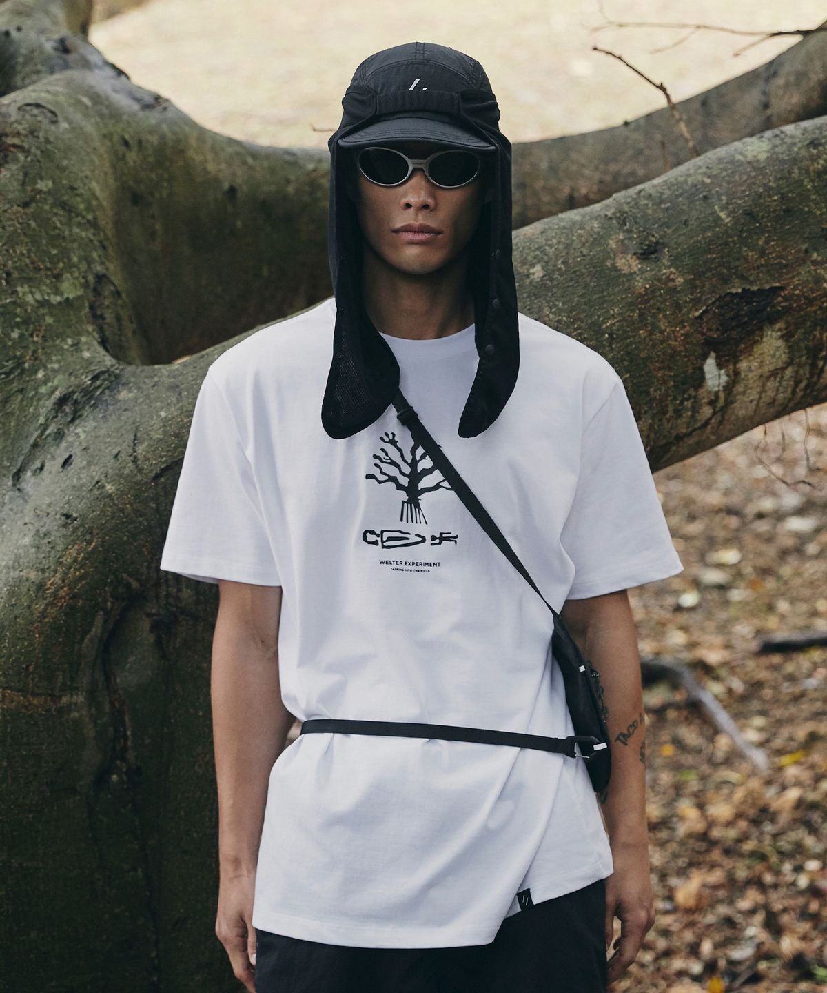 웰터 익스페리먼트(WELTER EXPERIMENT) NAZCA UNDER TREE T-SHIRT_WHITE